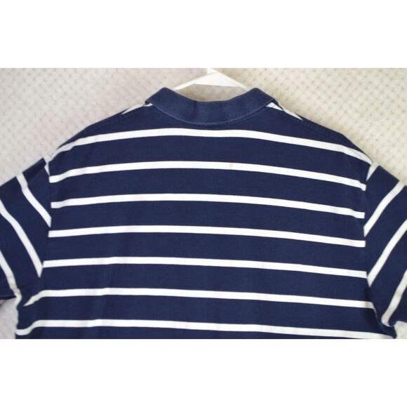 Polo Ralph Lauren Men's XL Blue Striped Short Sleeve Polo Shirt - Picture 7 of 13